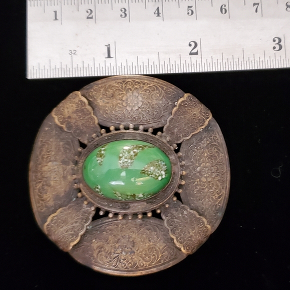 Vintage Arts and Crafts Art Glass Buckle main image 5